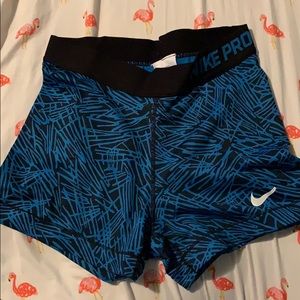 Blue Nike Pro Spandex
